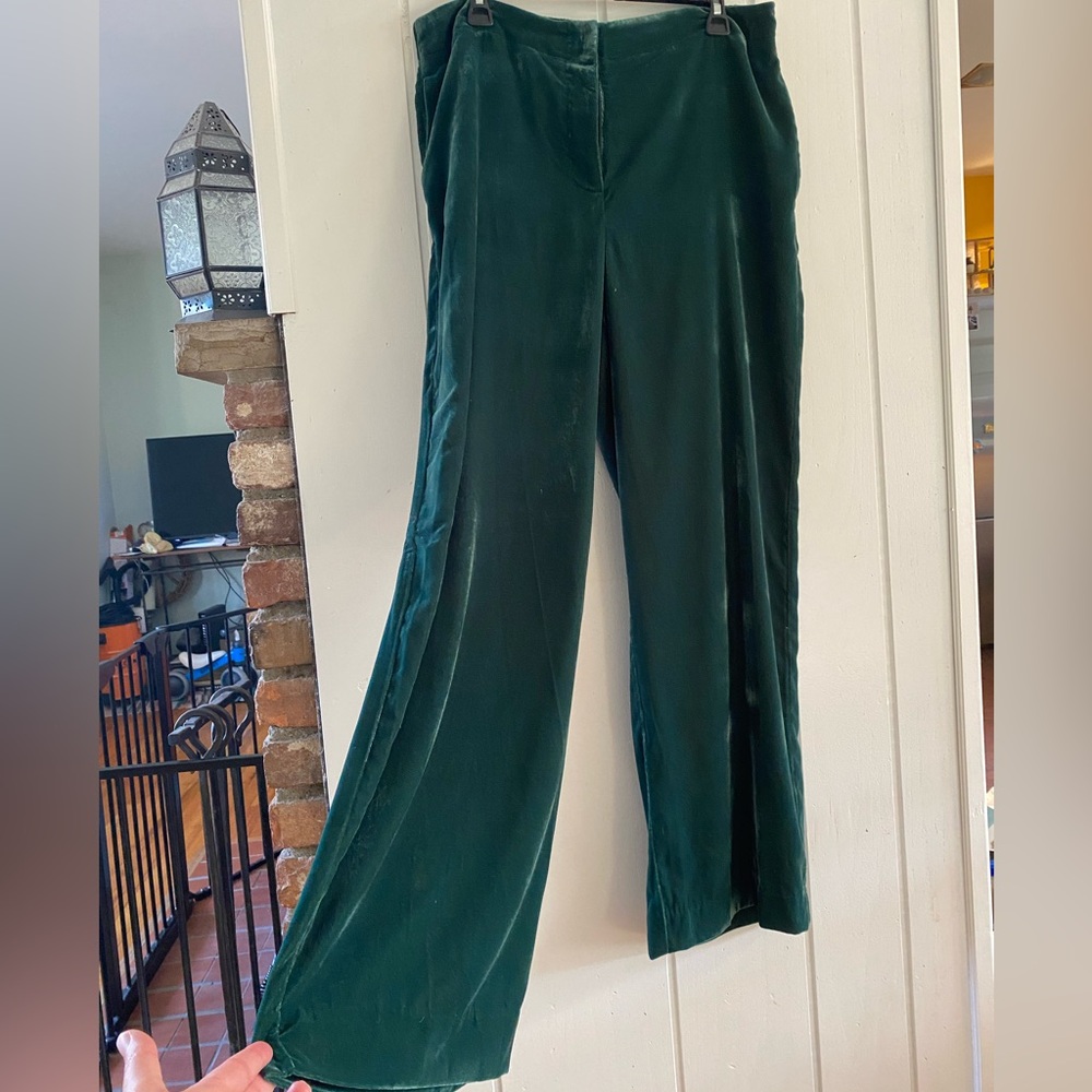 Emerald Green Velour pants Lauren Conrad
